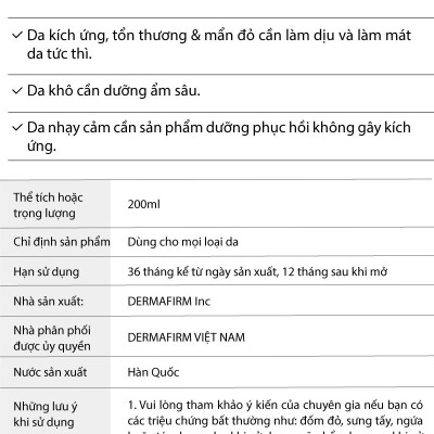 Nước cân bằng Labo Dermafirm - Ultra Soothing Toner R4 (200ml) phục hồi cho da giãn mao mạch