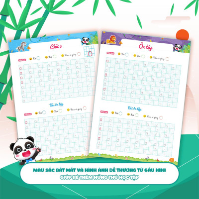 Sách - Phiếu Luyện Đọc Luyện Viết Cùng Gấu Kiki - Combo 4 Cuốn - Megabook