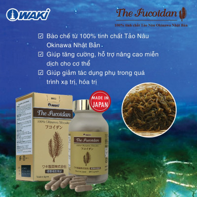 The Fucoidan - 100% Chiết Xuất Tảo Nâu Okinawa Nhật Bản Waki (90 Viên / Chai)