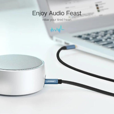 Ugreen UG10689AV112TK 5M màu Xanh Cáp âm thanh 2 đầu 3.5mm dương - HÀNG CHÍNH HÃNG