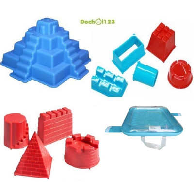 Bộ cát động lực Motion sand MS 21 cát mềm mịn tạo hình sắc nét kèm theo bộ khuôn lâu đài đựng trong hộp màu có quai xách