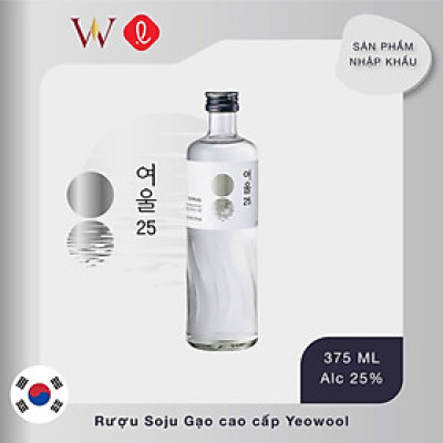 Rượu soju Yeowool cao cấp 25% 375ml