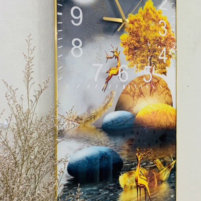 Tranh đồng hồ treo tường tráng gương - tranh treo tường phòng khách - phòng ngủ - phòng khách - nhà hàng - khách sạn - tặng đinh 3 chân