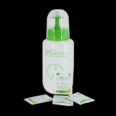 Bộ Rửa Mũi Dr.Green (Combo Tiết Kiệm 1 Bình + 60 Gói Muối biển nha đam), Đầu rửa silicone mềm mại, công nghệ van kép 1 chiều chống sặc, giảm viêm mũi, sổ mũi, viêm mũi dị ứng, viêm xoang