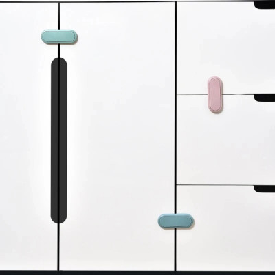 Chốt Cánh Tủ, Chốt Nhựa An Toàn, Chốt Khóa Cửa Tủ Nhiều Màu Lựa Chọn, Chống Kẹp Tay Bảo Vệ An Toàn Cho Bé. Takyhome 3103