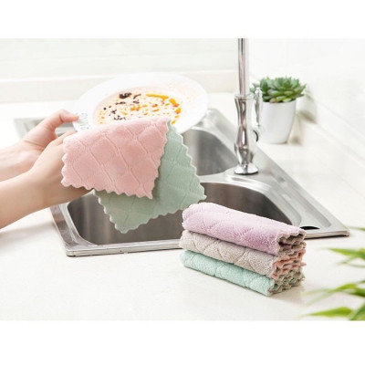 Combo 10 khăn lau tay , lau bếp  2 mặt dày dặn , đa năng siêu thấm hút , vải bông mềm mịn , dùng được trên mọi bề mặt vô cùng tiện lợi 