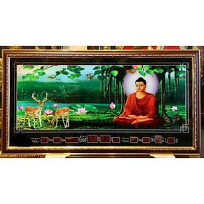 Đồng hồ lịch vạn niên Đức Phật ngồi thiền-MS647