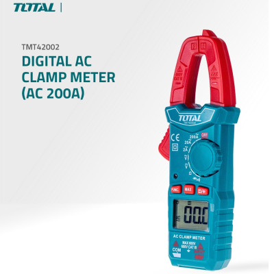 Bộ 3 dụng cụ kiểm tra điện bao gồm kềm đo điện, bút dò điện và đồng hồ vạn năng TOTAL TMT43028 - Độ chính xác cao, màn hình LCD, có kèm pin