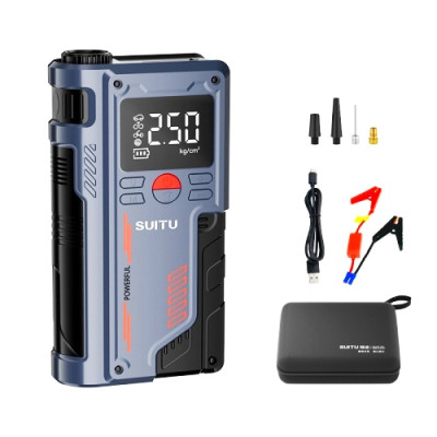 Bộ Kích Bình Ắc Quy 12V 1000A Kiêm Bơm Lốp Xe 150Psi 10000 mAh Dùng Cho Xe 4C Đến 7C