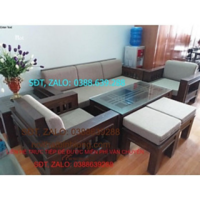 Bộ ghế gỗ đối caro sồi Nga BG023