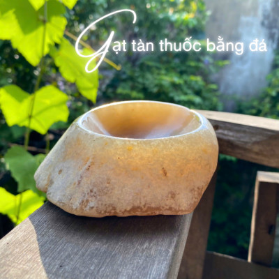 Gạt tàn thuốc bằng đá mã não NHASAN GTT01 Vẻ Đẹp SANG TRỌNG Vĩnh Cửu nặng 560gr (KT: 10x12cm)