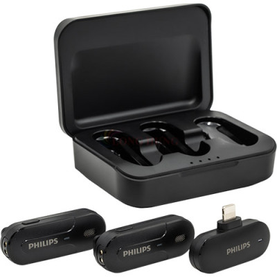Micro không dây Wireless Lavalier Philips 2 Micro DLM9002 - iP - Hàng chính hãng