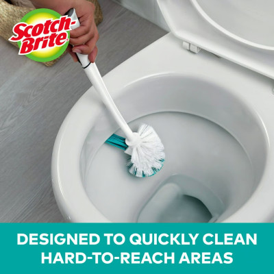 Bàn chải cọ toilet 2 đầu sợi nylon cao cấp Scotch-Brite 3M SB-BCTL-491 - Vệ sinh nhà tắm, nhà vệ sinh, bồn cầu, kháng khuẩn