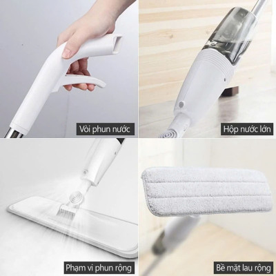 Cây Lau Nhà Phun Sương Thông Minh – Bộ Chổi Lau Đa Năng Có Bình Xịt, Làm Sạch Mọi Ngóc Ngách!