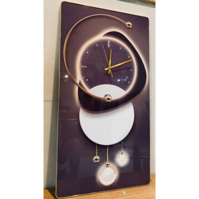 (ẢNH THẬT)Tranh đồng hồ tráng gương họa tiết sang trọng 5,tranh trang trí phòng khách,quà tân gia