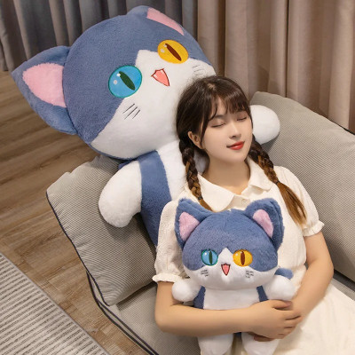 Thú nhồi bông mèo cá mập đáng yêu - Size từ 40cm đến 100cm - Quà tặng gấu bông mắt hai màu lông mịn dễ thương.