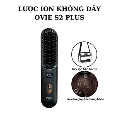 Lược điện chải tóc không dây OVIE S2-Plus bổ sung 50 triệu ion âm giúp dưỡng tóc thẳng mượt tóc, massage da đầu hiệu quả