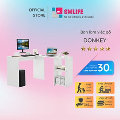 Bàn Làm Việc Chữ L Hiện Đại SMLIFE Donkey