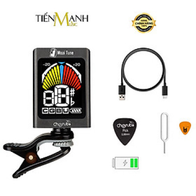 [Pin Sạc] Máy Lên Dây Đàn Guitar, Ukulele, Violin Cherub WST-680 Chỉnh âm Bass, Chromatic Auto-on Tuner WST680 Tuning Acoustic WST 680 Hàng Chính Hãng - Kèm Móng Gẩy DreamMaker