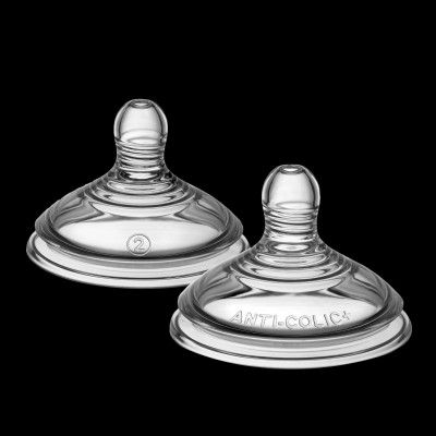 Núm ty silicon thay bình sữa Tommee Tippee Advanced Anti-Colic Medium Flow 3-6 tháng (vỉ đôi, tách lẻ)