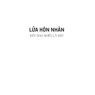 Sách - Lửa Hôn Nhân - Đốt Bao Nhiêu Là Đủ?