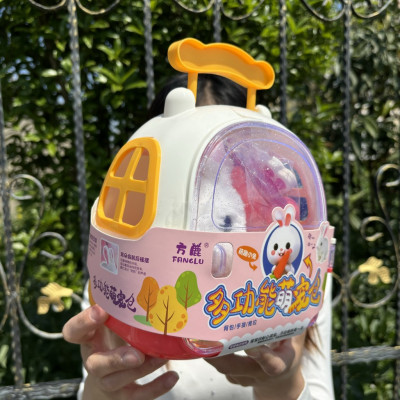 Đồ Chơi Chăm Sóc Thú Cưng, Lồng Thỏ Bông, Có Âm Thanh Vui Nhộn