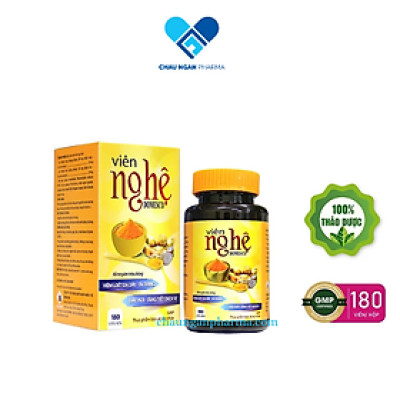 Combo 2 Chai Viên uống giảm đau dạ dày, tăng đề kháng, ngừa ung thư Viên Nghệ DOMESCO - Hộp 180 viên