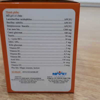  Thực phẩm chức năng - Men vi sinh - Bio - Techcomin DHA