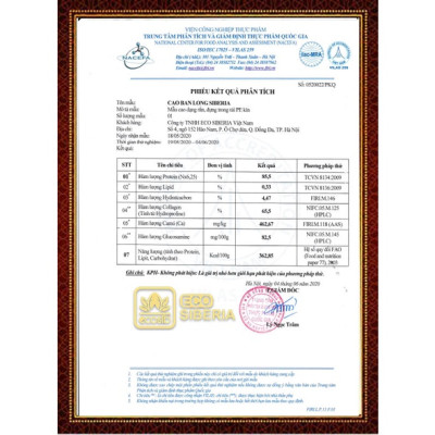 1.	Cao ban long "Chính Hãng ECOSIBERI" – Cung cấp canxi tự nhiên, Giúp chống loãng xương - Mạnh gân cơ - Tăng hoạt dịch khớp, Chuẩn GMP Bộ Y Tế