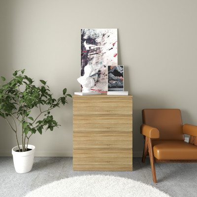 HAPPY FURNITURE , Tủ 4 ngăn kéo - DOOBIE , THK_005 , 80cm x 48cm x 101cm