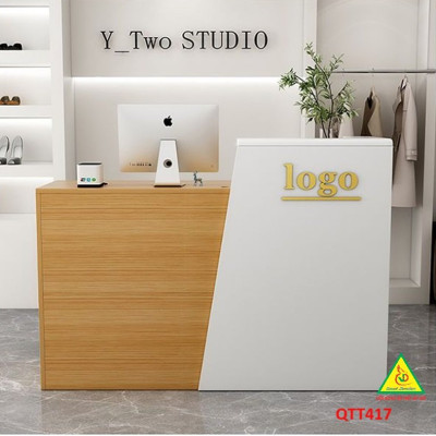 QUẦY LỄ TÂN, QUẦY TIẾP TÂN, QUẦY TÍNH TIỀN, QUẦY THU NGÂN QTT417 - Nội thất lắp ráp Viễn Đông Adv