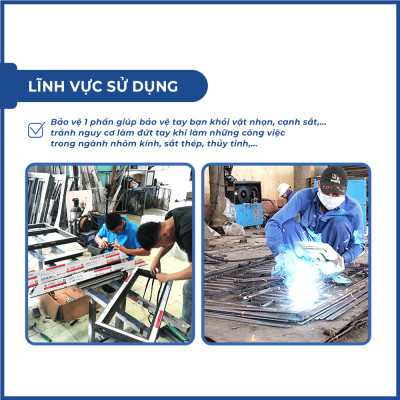 Găng tay chống cắt 3M cấp độ 5 tiêu chuẩn EN388 an toàn khi làm việc, lao động, thao tác chuẩn xác