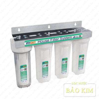 Bộ lọc nước sinh hoạt 4 cấp lọc SMY ly 02 gioăng chịu áp | ren 1/2