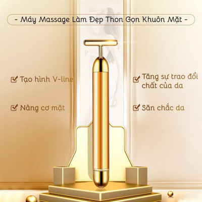 (Hàng Có Sẵn) Cây lăn massage mặt nâng cơ săn da mặt giảm nếp nhăn & Máy Mát Xa Mắt Mini (Hàng Chính Hãng)