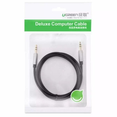Ugreen UG10735AV119TK 2M màu Đen Cáp âm thanh 2 đầu 3.5mm dương dây tròn TPE cao cấp - HÀNG CHÍNH HÃNG