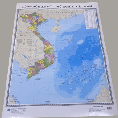 Tranh Việt Nam : 34 tỉnh thành - Size A0 ép bóng đẹp