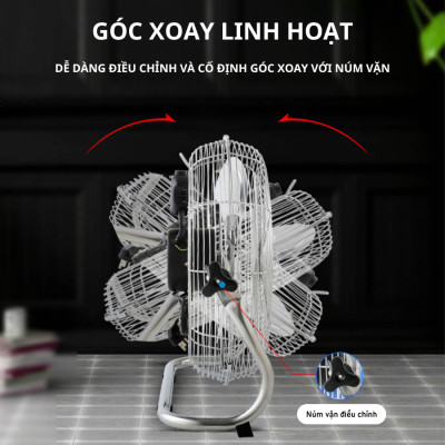 Quạt Sàn Công Nghiệp SOWUN SW820 Sải Cánh Nhôm 30cm, Công Suất 55W Diện Tích Làm Mát Rộng