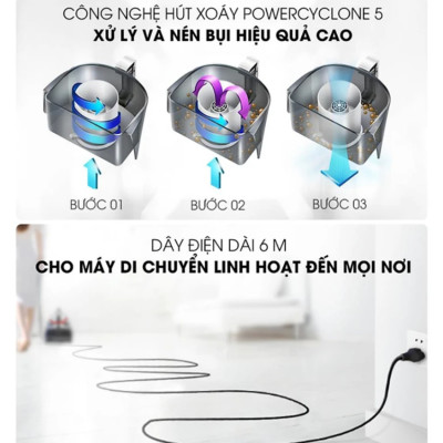 Máy hút bụi không túi PowerPro Compact thương hiệu Hà Lan Philips FC9351/82 1600W - Hàng chính hãng (BH 2 NĂM)