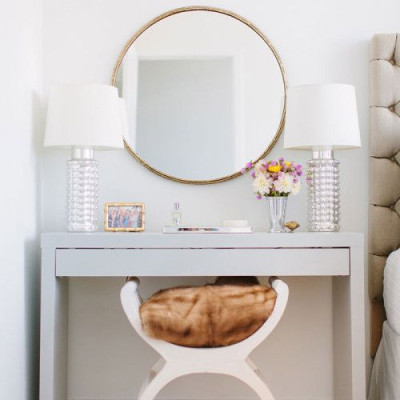 Gương tròn khung nhôm mạ vàng D600 mm