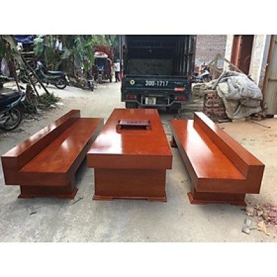 Bộ Bàn Ghế K3 Có Tựa Gỗ Xoan Đào