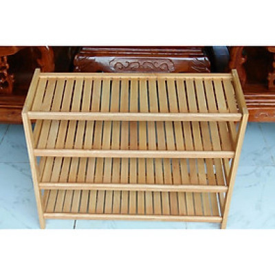 Kệ Giày Dép 4 Tầng Dài 80 cm Gỗ Cao Su