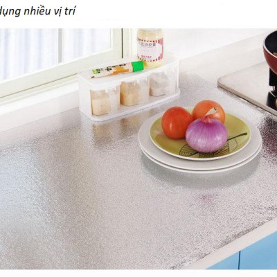 COmbo 2 cuộn Giấy bạc dán tường nhà bếp chống thấm dầu, thấm nước tiện dụng 3mx60cm