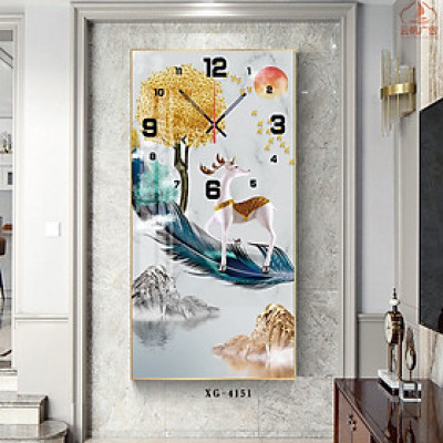 Đồng Hồ Giá Rẻ Treo Tường Phòng Làm Việc - Tranh Tráng Gương Động Vật Và Thiên Nhiên Nghệ Thuật
