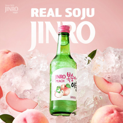 [CHÍNH HÃNG] Soju Hàn Quốc JINRO VỊ ĐÀO 360ml - Combo 6 chai