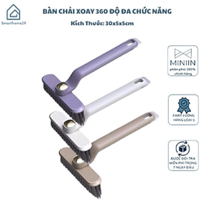 Bàn Chải Xoay 360 Độ Đa Chức Năng - Bàn Chải Chà Sàn Khe Hở, Kèm Que Gắp Rác Tiện Lợi - HÀNG CHÍNH HÃNG MINIIN