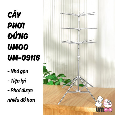 Giá phơi đồ Inox đứng 56 móc kẹp chính hãng Pier