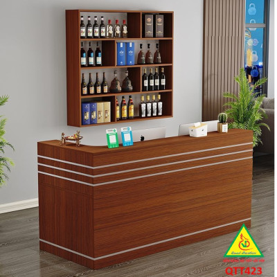 QUẦY LỄ TÂN, QUẦY TIẾP TÂN, QUẦY TÍNH TIỀN, QUẦY THU NGÂN QTT423- Nội thất lắp ráp Viễn Đông Adv