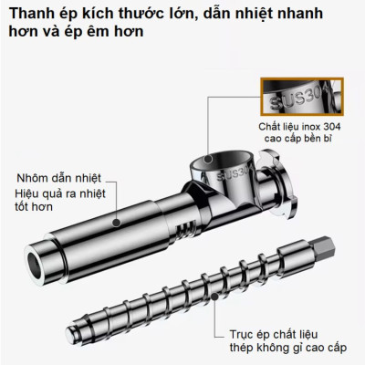 Máy ép dầu thực vật chuyên nghiệp thương hiệu Anh Quốc Aosida B03S - Năng suất 4-6kg/giờ - Hàng chính hãng