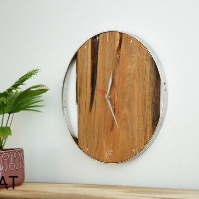 Đồng Hồ Treo Tường Chế Tác Gỗ Mộc Độc Đáo Phong cách Bắc Âu Ấn Tượng DH12050132