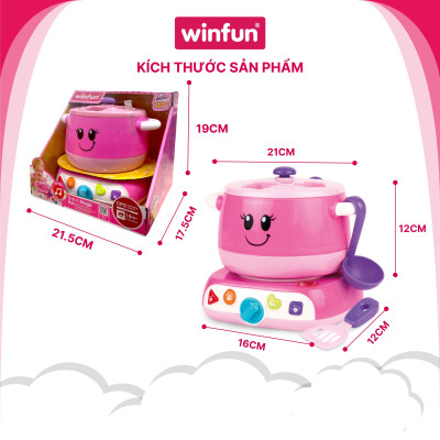 Đồ chơi bếp cho bé WINFUN 0762 Chiếc xoong ma thuật kiêm thả hình khối vui nhộn - BPA FREE